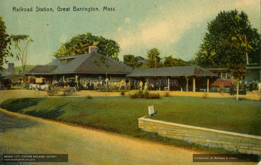 Postcard: Railroad Station, Great Barrington, Massachusetts